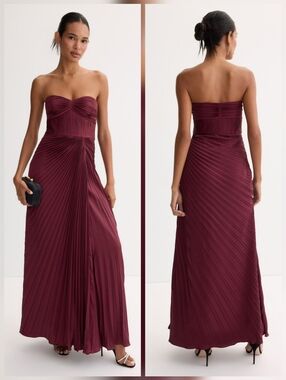 AMUR Joyceann Sweetheart Gown Strapless Sleeveless Size 8